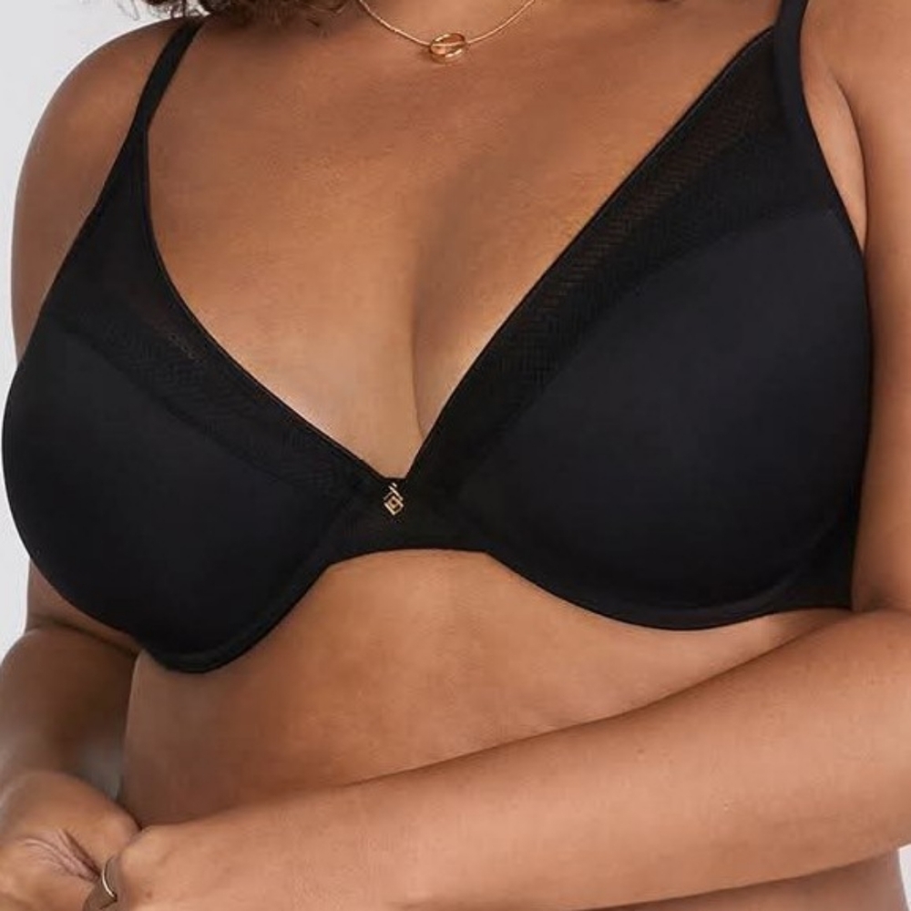 ThirdLove Geo Lace Plunge Bra Black 32G